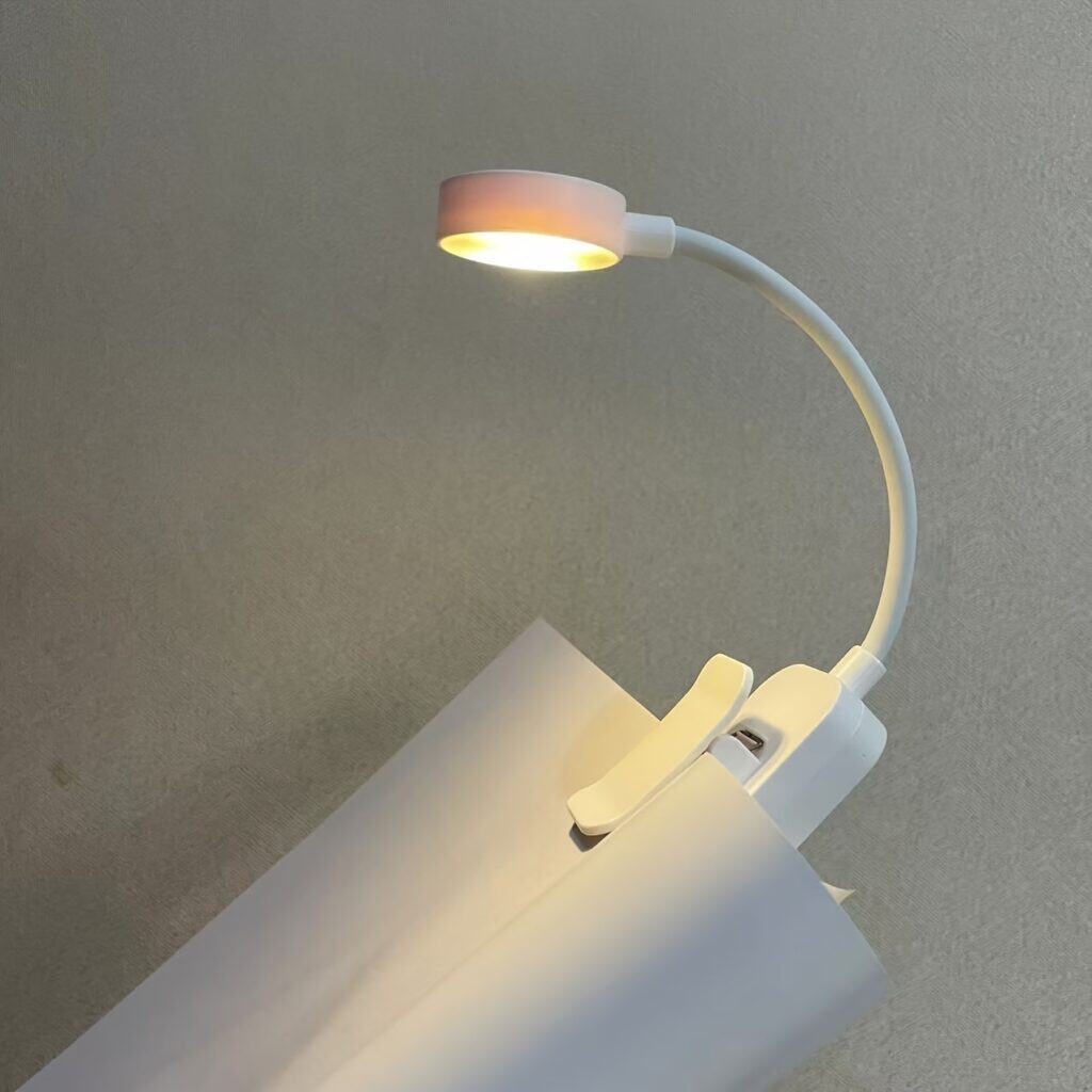 Clip-On LED Reading Light with 3 Color Modes