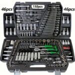 Automotive Tool Kit Set Sockets Wrenches Ratchet Box 46 or150 Pcs