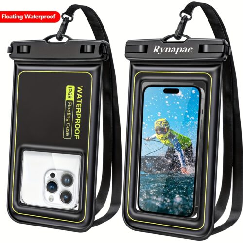 Floating Waterproof Phone Bag & Lanyard, Universal Waterproof Phone Case, for iPhone 15 Pro Max/14 Pro/13/12/11 for Samsung S23/S22/ for Xiaomi, etc., up to 6.8 inches about 17.2cm for swimming, boating, kayaking adventures