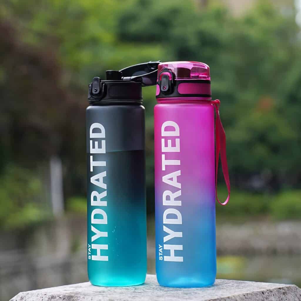 32oz Time Marker Sports Water Bottle Leak Proof 1L