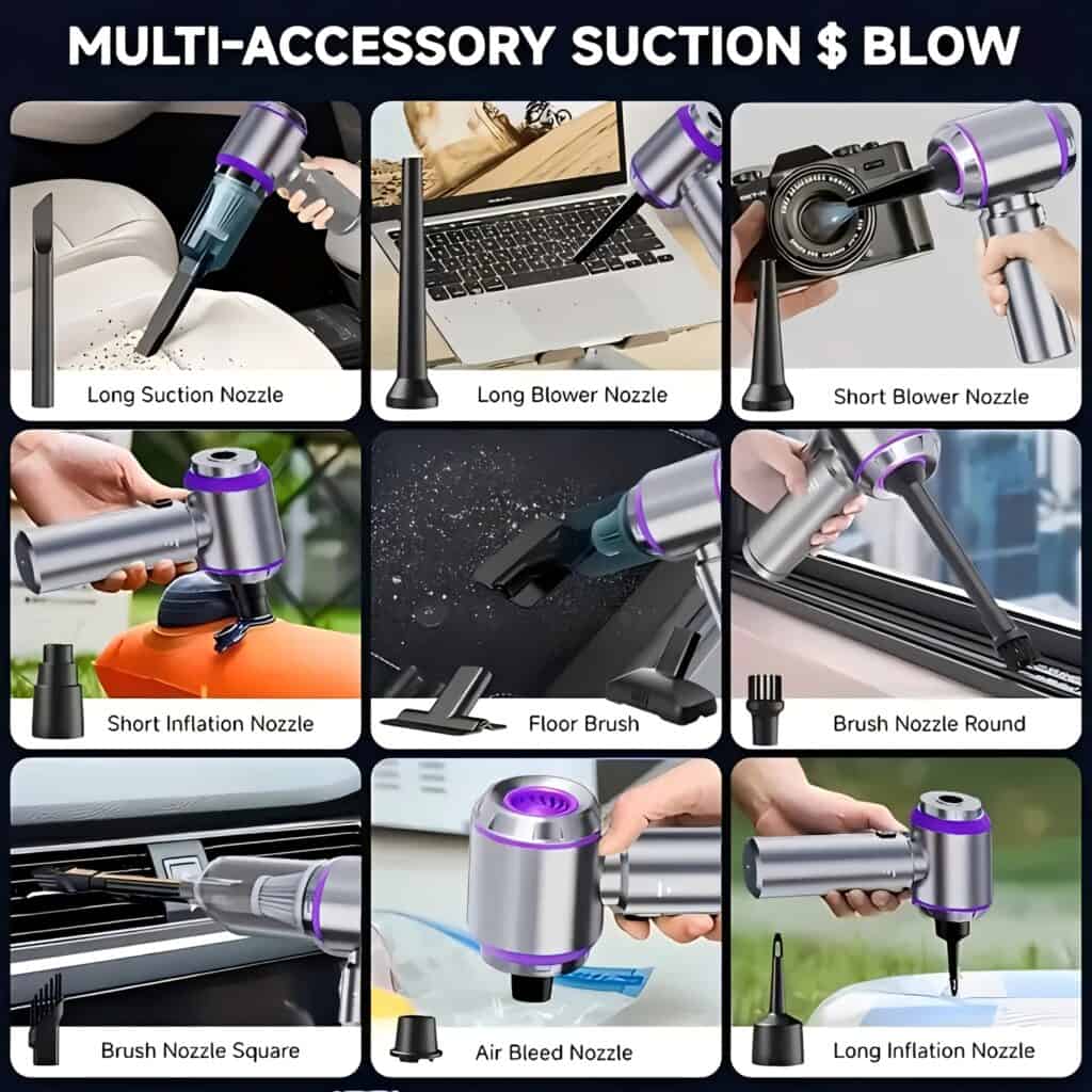 Portable Wireless Vacuum Cleaner 20000Pa 4-in-1