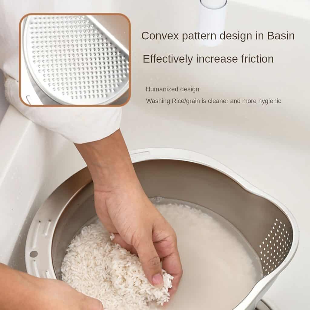 Stainless Steel Colander Rice Strainer Mesh Sieve