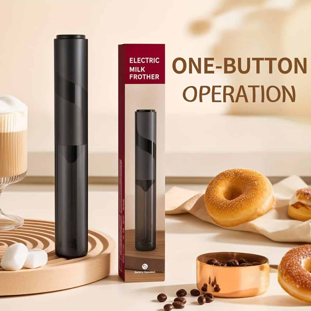 Electric Milk Frother Handheld Coffee Foam Maker