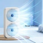 Dual Head USB Desk Fan Quiet Portable 3 Speed Fan
