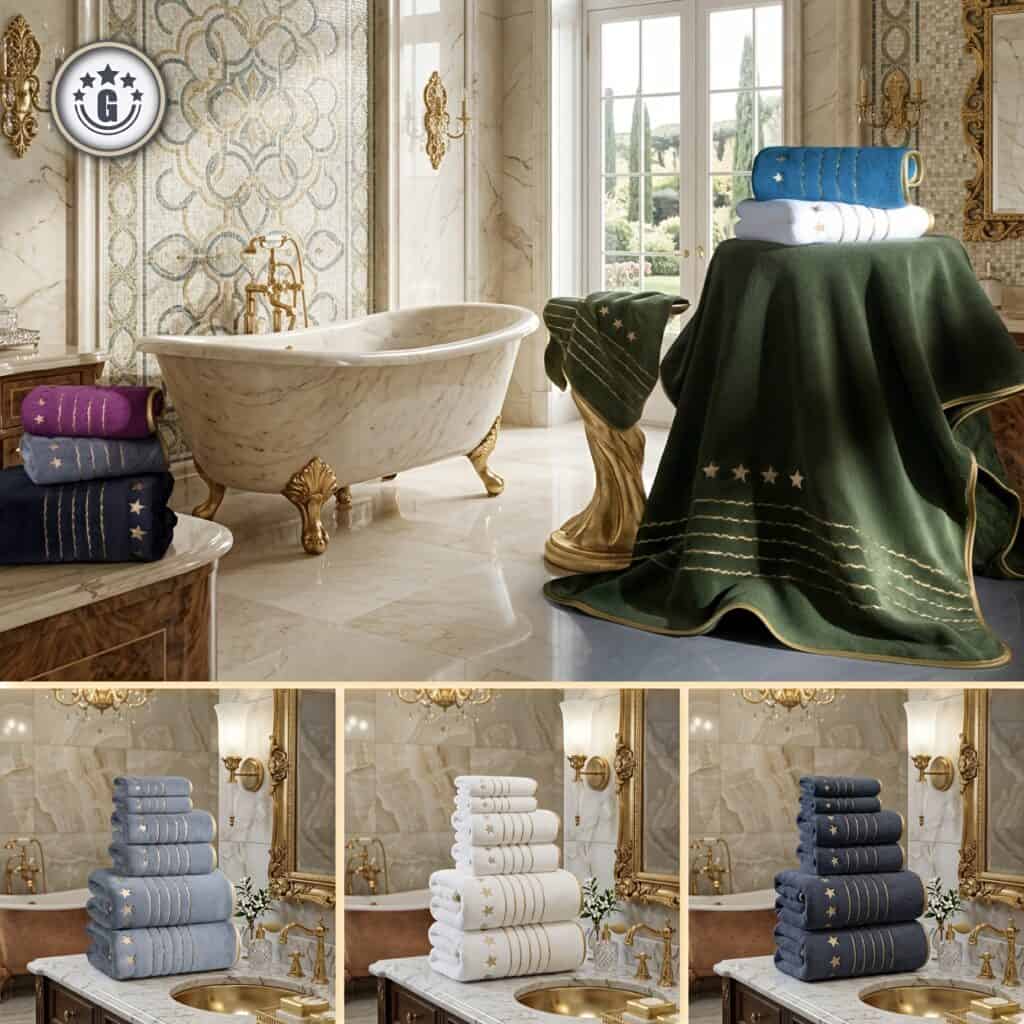 6 Piece Microfiber Towel Set Soft Quick Dry