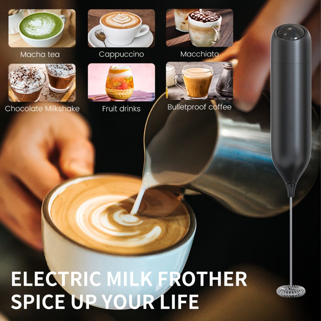 Electric Milk Frother Handheld Coffee Foam Maker