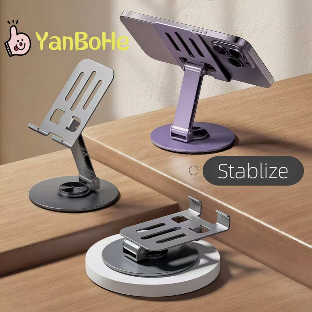 Adjustable Phone Stand 360° Rotating Metal Holder