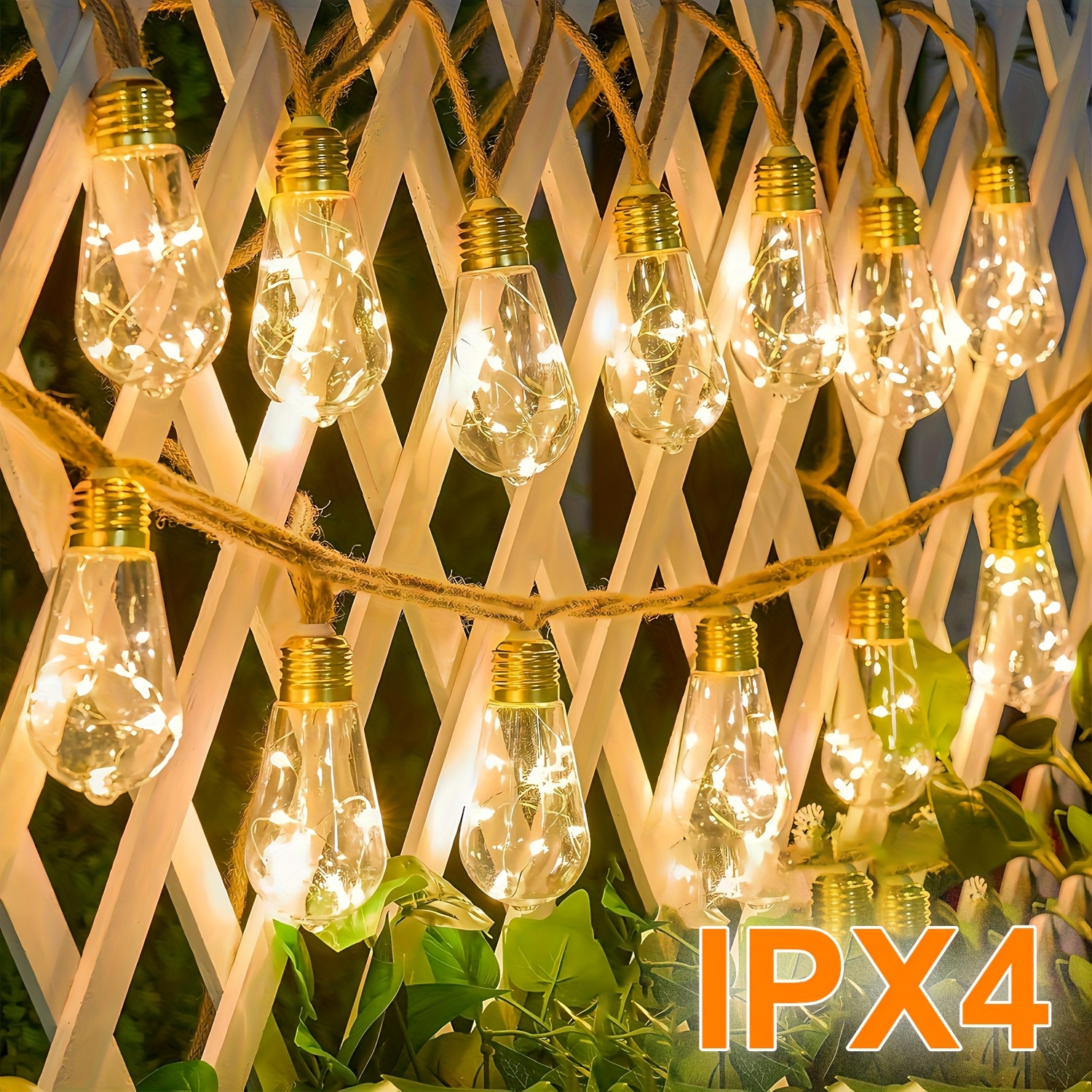 Solar Outdoor String Lights with 8 Modes Garden Lights