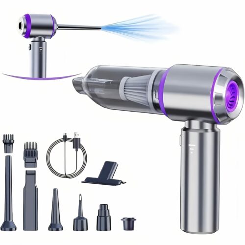 Portable Wireless Vacuum Cleaner 20000PA High-Power Mini Vacuum, 4-in-1 Compressor Air Blower and Pump Handheld Vacuum with Brushless Motor Suitable for Car, Home, Office, Camping, Computer Keyboard Laptop Dust Cleaning Tool