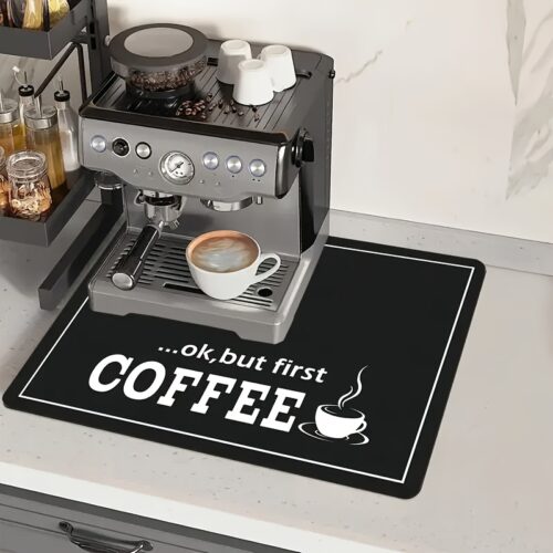 Coffee Machine Water Absorbent Mat, Kitchen Countertop Drainage Mat – Perfect for Easter, Birthday, Mother’s Day, Halloween, and Christmas Gifts