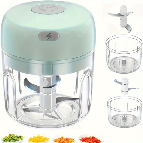 250ml Mini Rechargeable Garlic Chopper and Meat Grinder, Durable and Sturdy, Perfect for Crushing Garlic, Chili, Onion, Ground Meat, Nuts, and More!