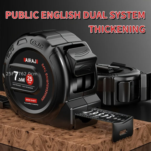 AIRAJ 3/5/7.5M Industrial Grade Tape Measure | Dual System Metric And Imperial, Anti-Drop And Wear-Resistant, Plastic Material