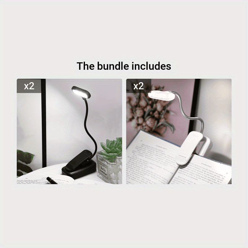 Clip On Book Light Flexible LED Reading Lamp