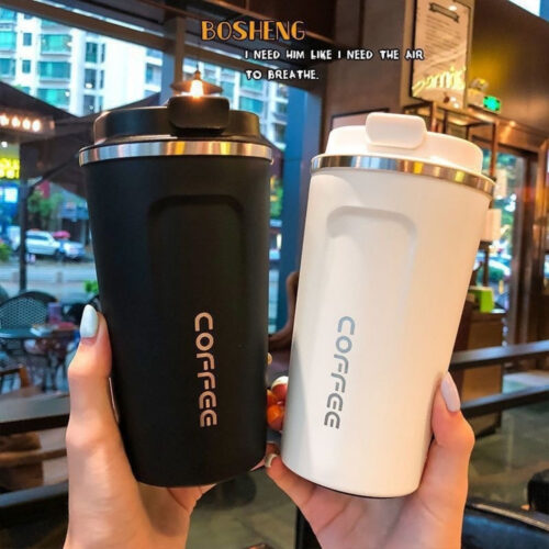 Vacuum Insulated Coffee Tumbler, Leak-Proof Double-Walled Stainless Steel, Matte Finish, Keeps Hot & Cold for Hours, Premium Gift for Coffee & Tea Lovers, Durable Drinkware