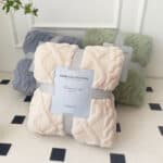 Geometric Jacquard Throw Blanket Soft Fleece