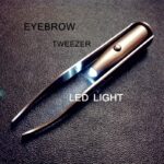 LED Light Eyebrow Tweezers Precision Hair Removal Tool