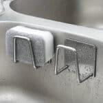 Stainless Steel Sponge Holder Sink Organizer No Drill 1pc