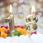 3D Number Birthday Candle Gold Silver Diamond
