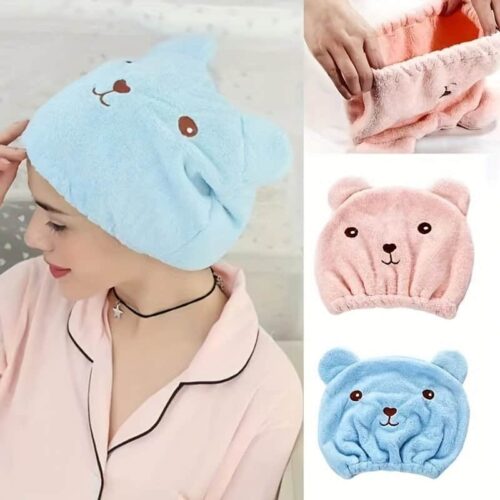 1pc Cartoon Quick Drying Hair Towel Wrap for Women, Microfiber Hair Turban for Wet Hair, Hair Drying Towel Wrap for Curly Long Thick Hair