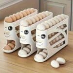 4 Tier Rolling Egg Holder Fridge Storage Organizer