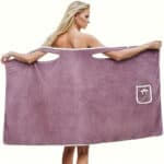 Women Coral Velvet Bathrobe Soft Towel Wrap