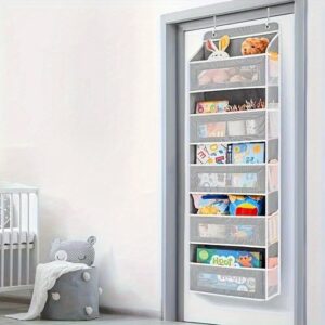 5-Tier Over Door Hanging Storage Organizer Rack Gray