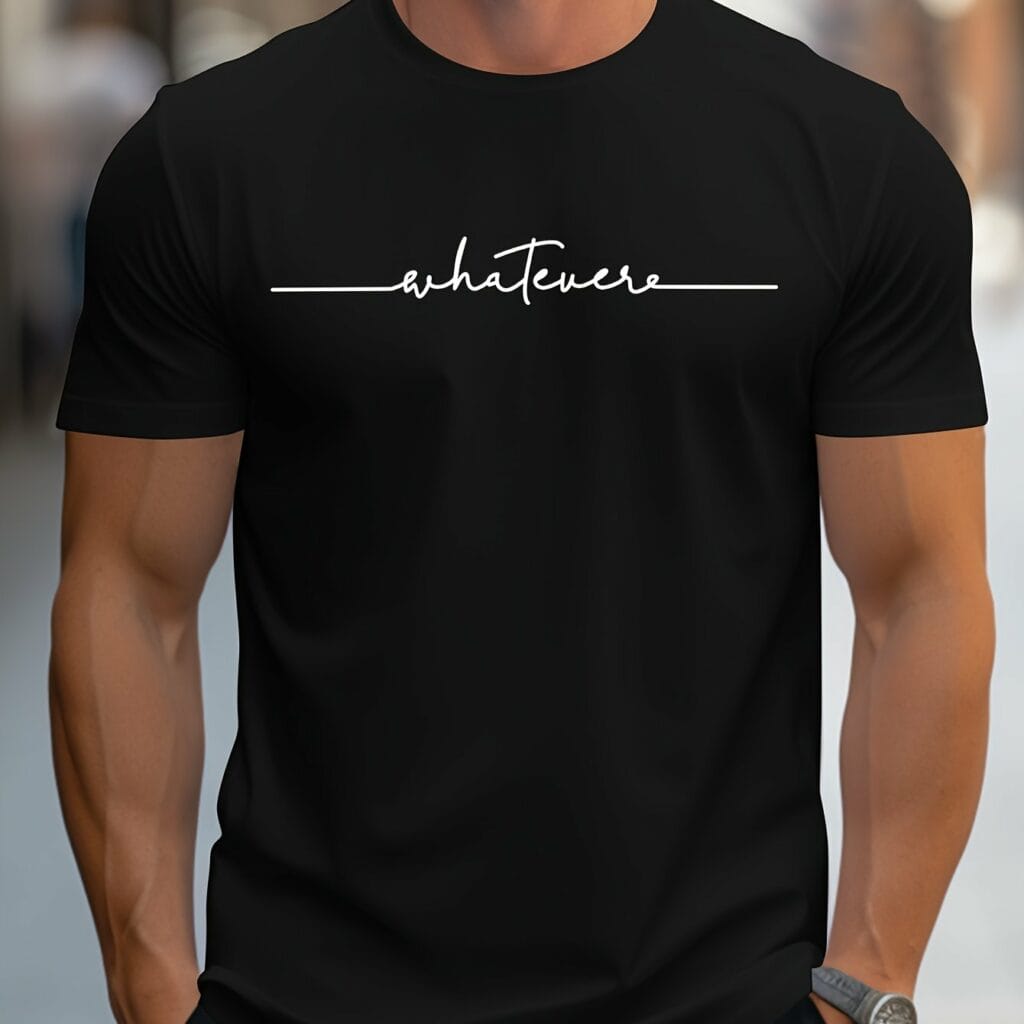 Men’s Minimalist Letter Print Crew Neck T-Shirt Casual