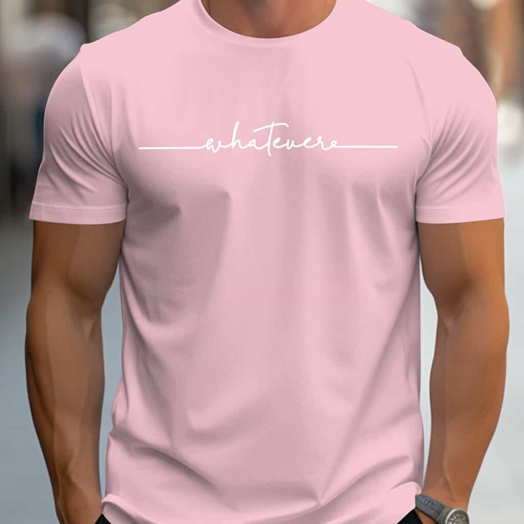 Men’s Minimalist Letter Print Crew Neck T-Shirt Casual