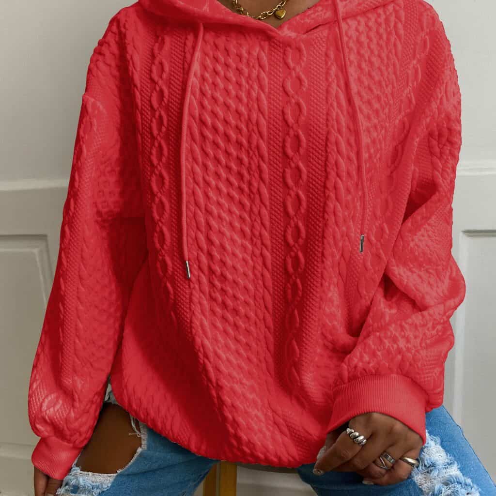 Women’s Plus Size Casual Pullover Sweatshirt Long Sleeve