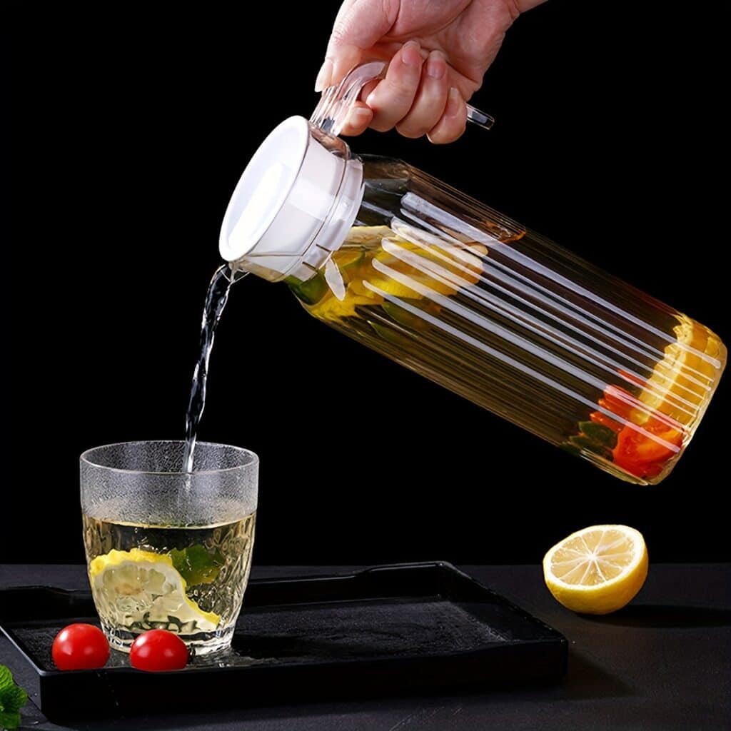 Plastic Pitcher with Lid Fridge Water Jug