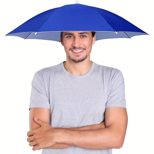 Umbrella Hat – Handsfree and Comfortable Design, Suitable for Camping, Fishing, and Horticultural Outdoor Sunscreen. Umbrella Hat Elastic Headband Umbrella Hat, UV Resistant Umbrella Hat Headband Umbrella Fishing Hat Sunshade Hat Umbrella