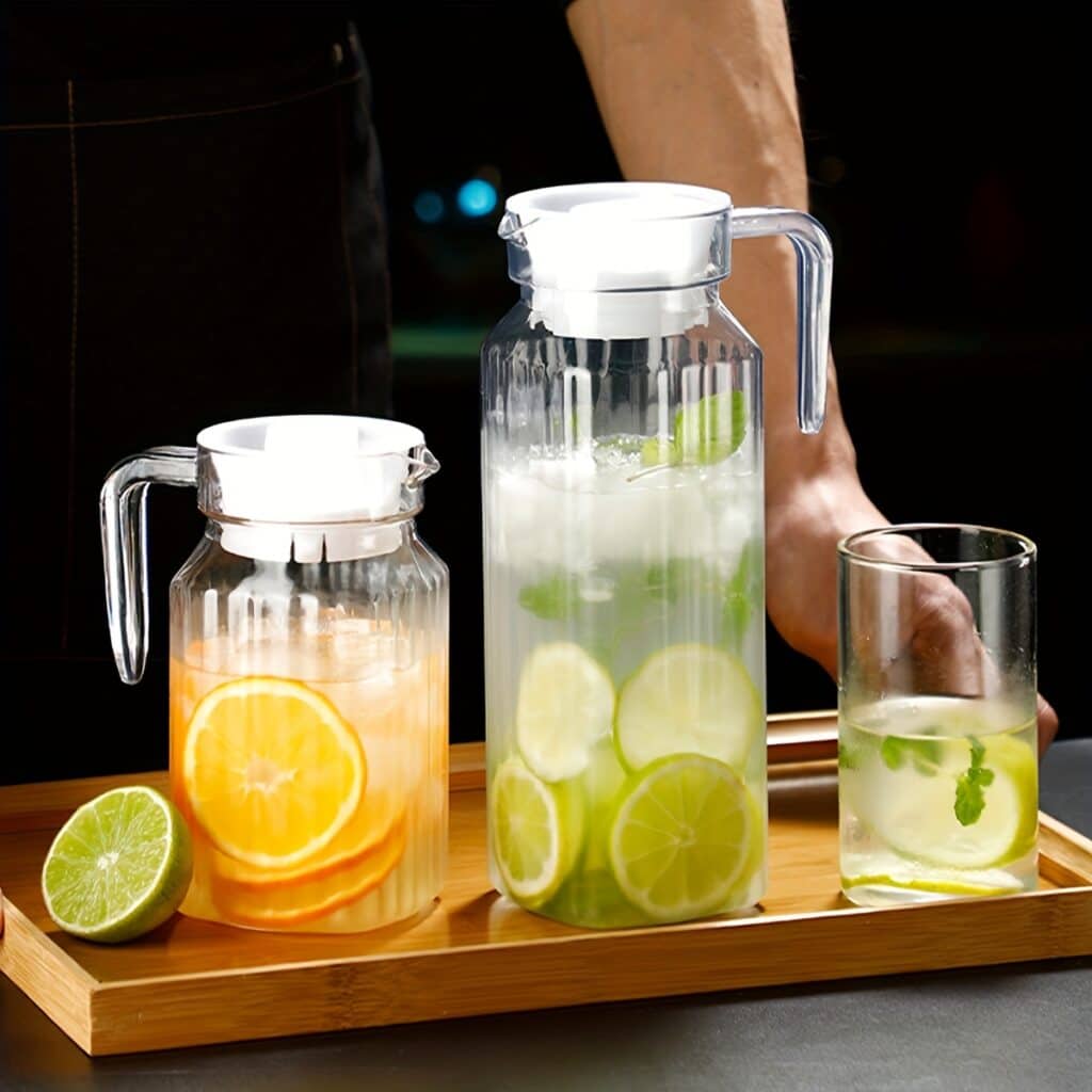 Plastic Pitcher with Lid Fridge Water Jug