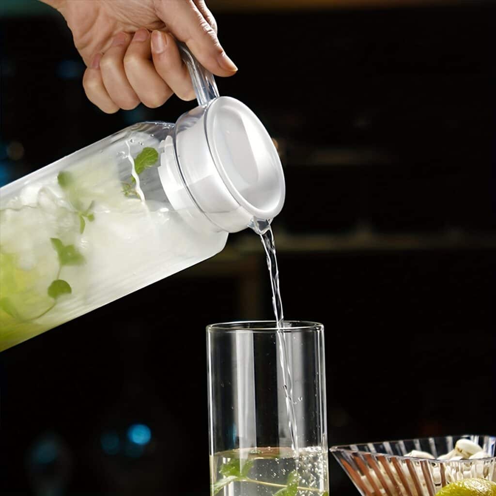 Plastic Pitcher with Lid Fridge Water Jug