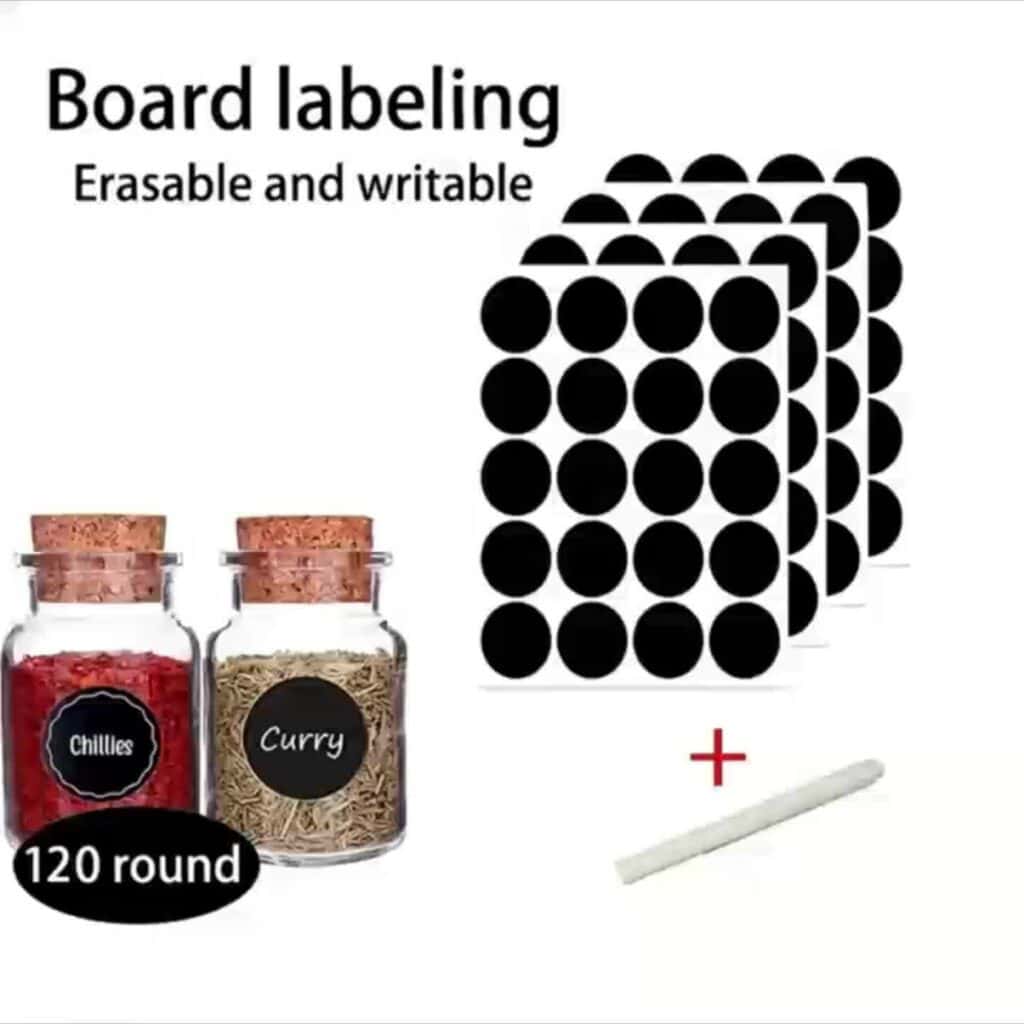 Waterproof Spice Label Stickers for Kitchen Jars