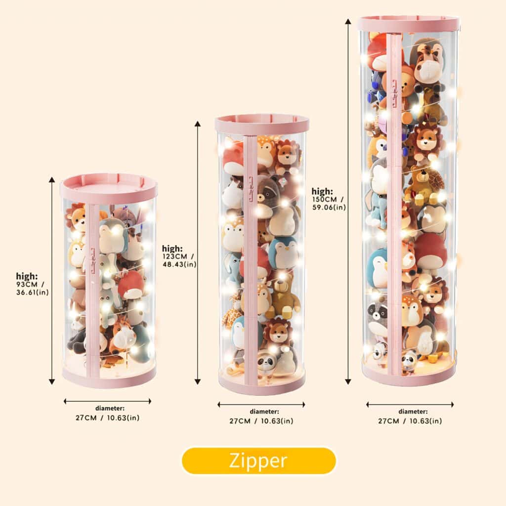 Transparent Plush Toy Storage Organizer Display Stand