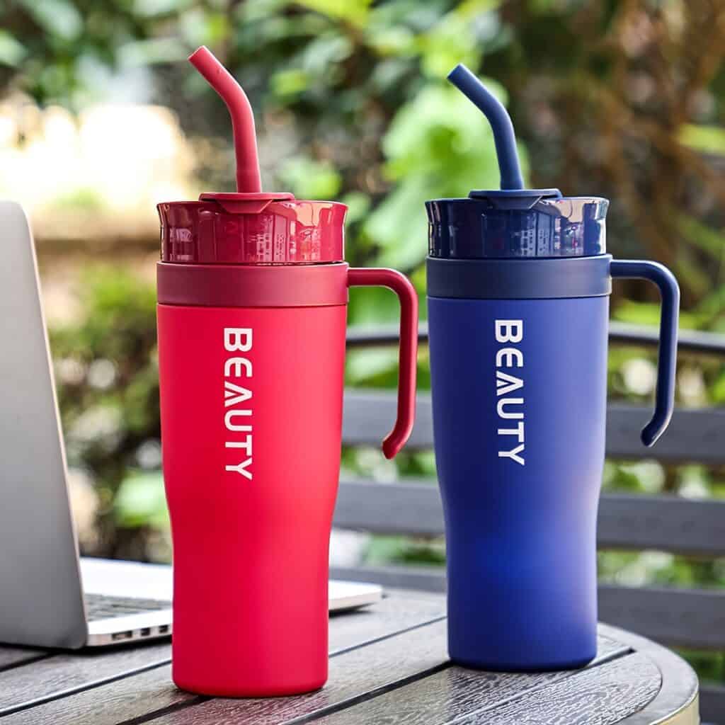 1200ml Large Capacity Straw Water Bottle Cup