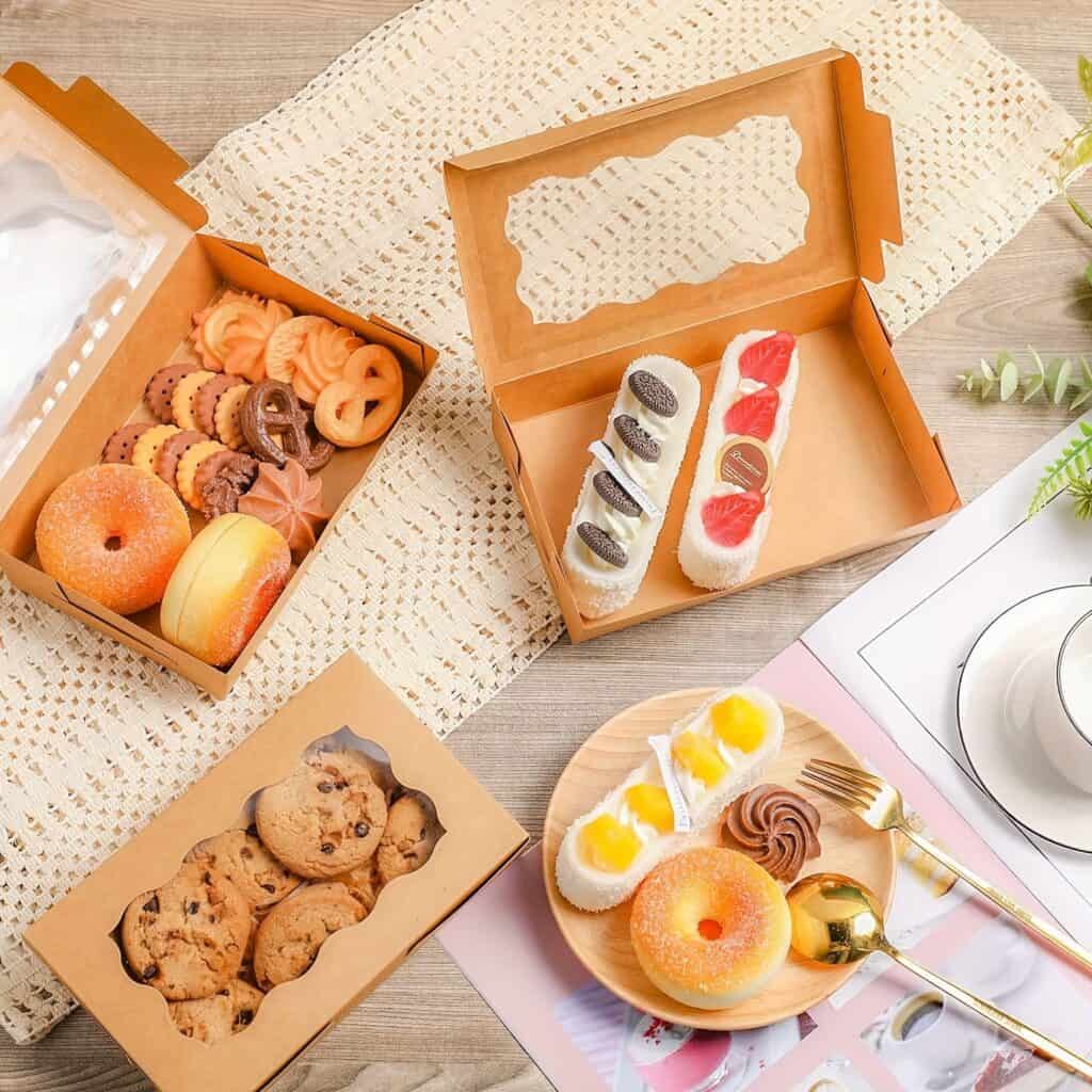30 Pack Cupcake and Cookie Boxes with Clear Window