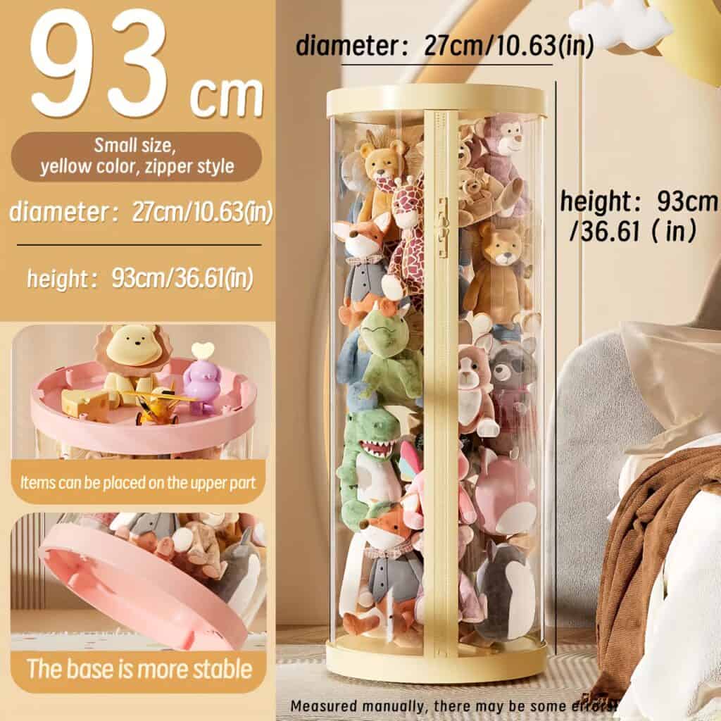 Transparent Plush Toy Storage Organizer Display Stand