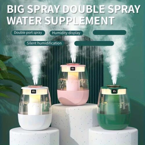 Ultra-Quiet Large Mist Humidifier with USB – High Capacity, Perfect for Bedroom & Office Desk