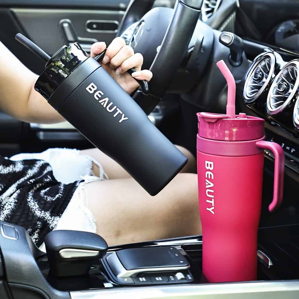1200ml Large Capacity Straw Water Bottle Cup