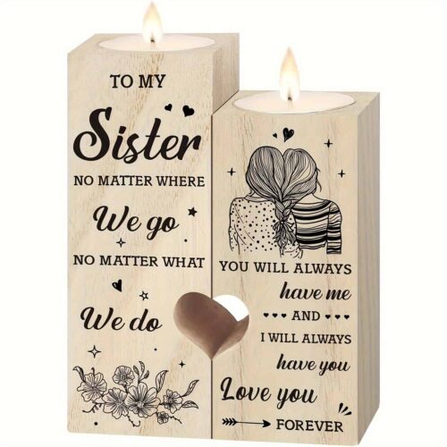 Heart Shaped Candle Holder Gift for Sister