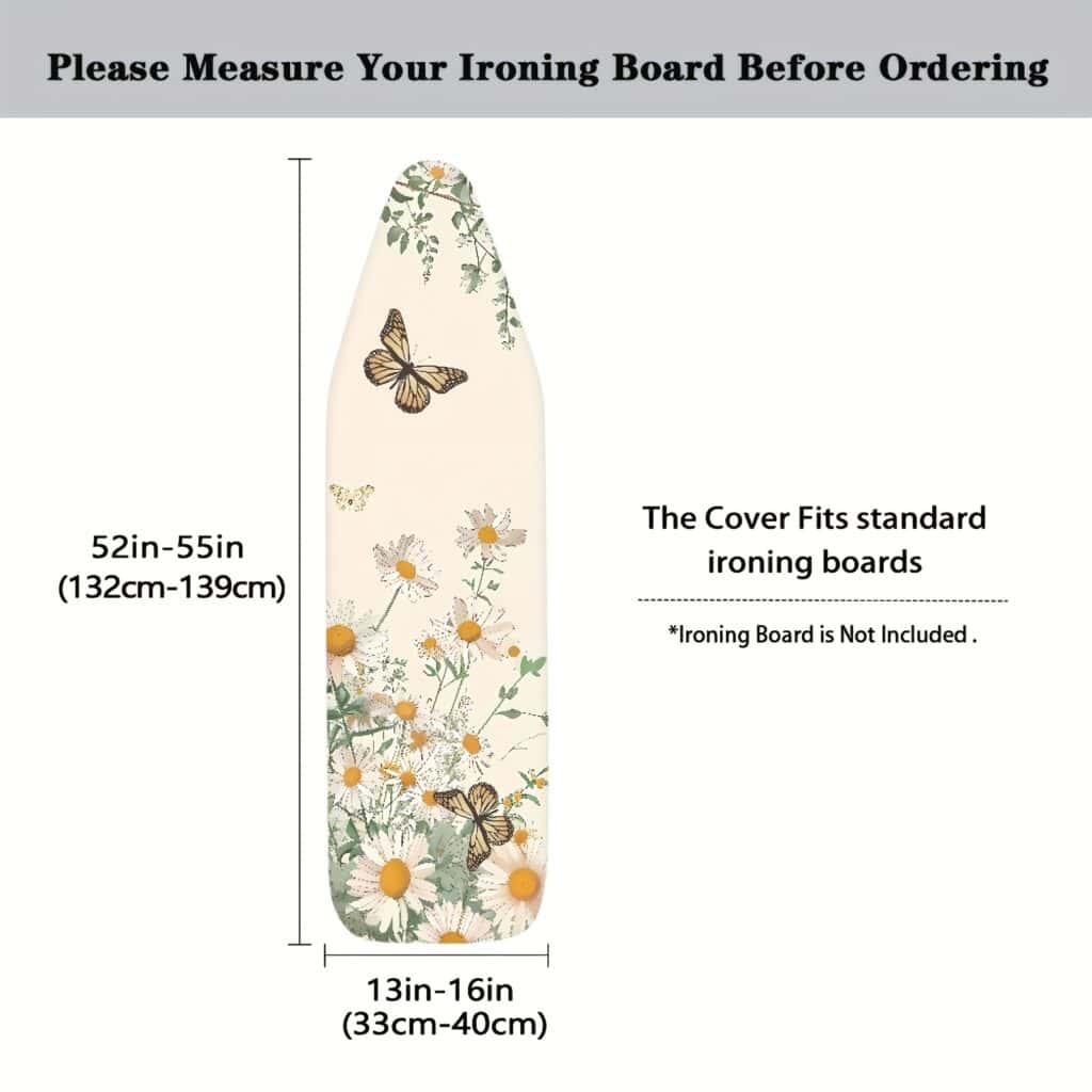 Floral Ironing Board Cover Washable Polyester Design