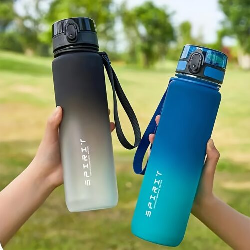1L Gradient Sports Water Bottle – Stylish Outdoor Space Cup with Large Capacity, Durable PC Material, Hand-Wash Only, Ideal for Hiking and Camping, Camping Backpack