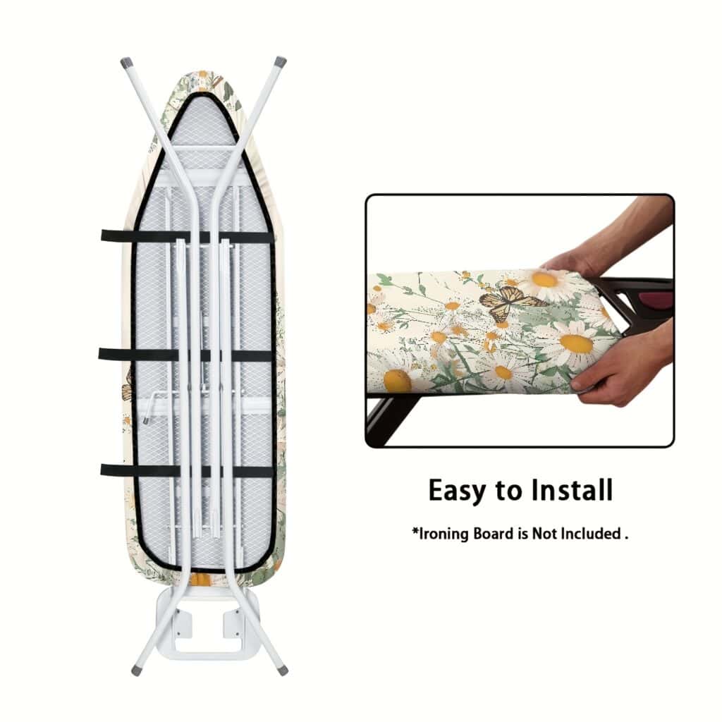 Floral Ironing Board Cover Washable Polyester Design