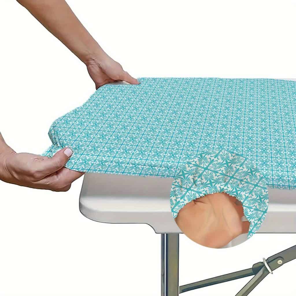 Washable Rectangle Table Cover with Elastic Edges