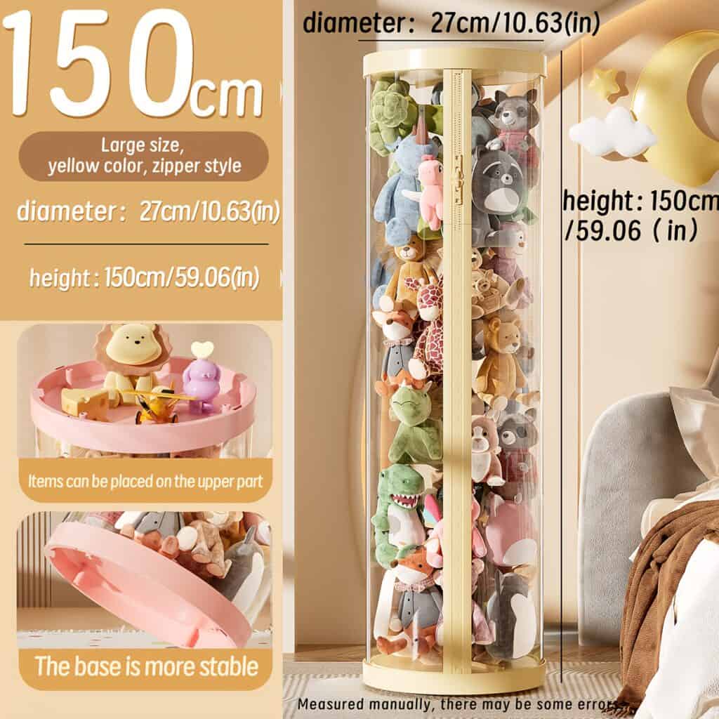 Transparent Plush Toy Storage Organizer Display Stand