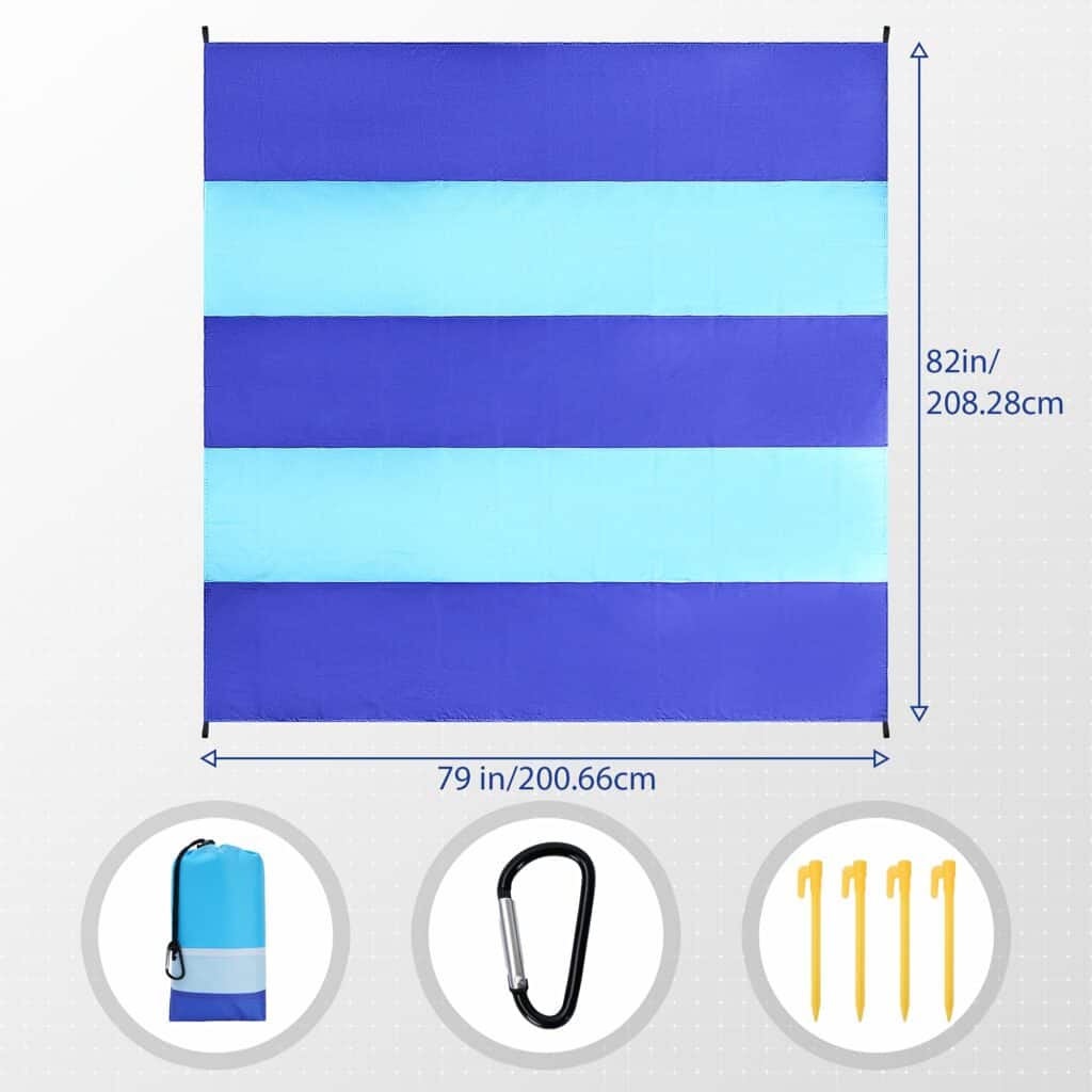 Oversized Sandproof Beach Blanket for Travel Camping