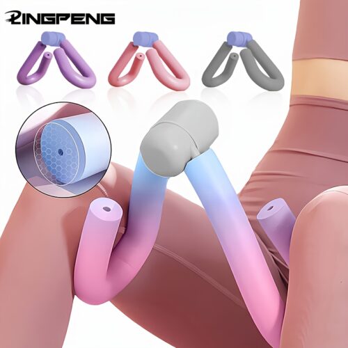 1pc Pelvic Floor Muscle Trainer | Thigh Exerciser, Arm Shaper, Body Shaping, Leg & Butt Training, Uncharged, PVC Material, Available in Purple, Transparent Pink – Brand: Lingpeng