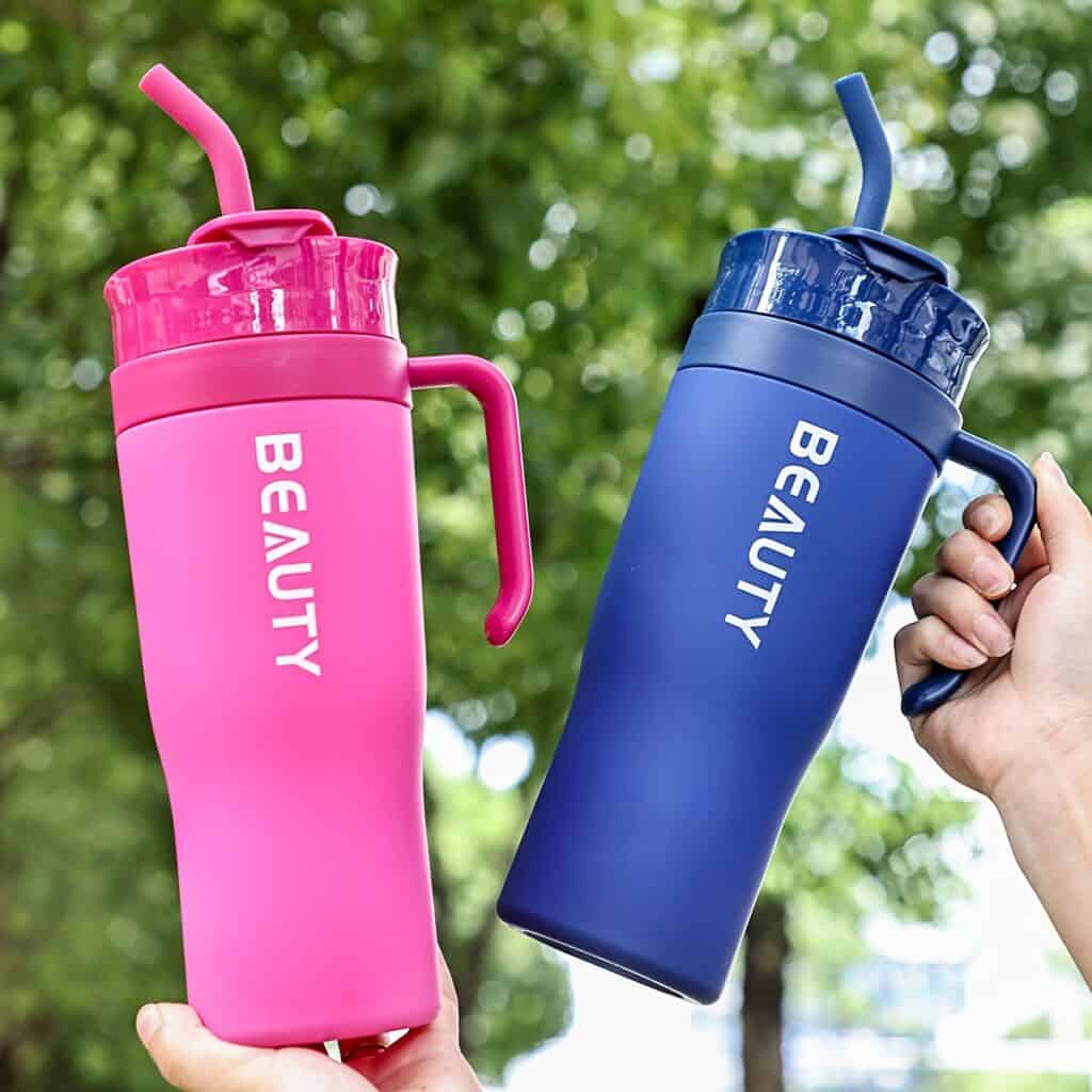 1200ml Large Capacity Straw Water Bottle Cup