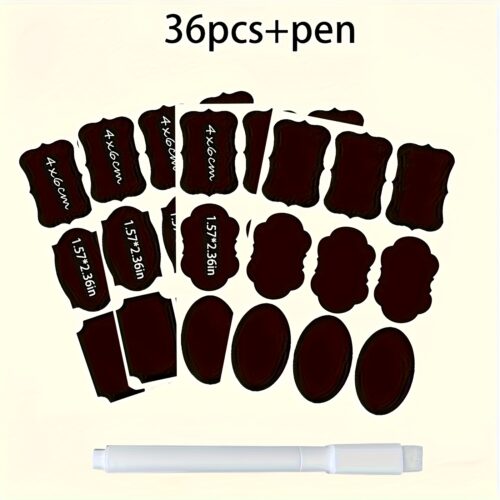 36pcs Blackboard Sticker Labels for Containers